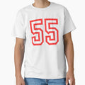 Number 55 Red T-Shirt - Streetwear Style Men Women - T-Shirt, Sweatshirt, Hoodie