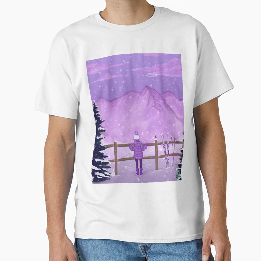 Snowy Colorado Mountains T-Shirt - Casual Everyday Wear for Adults - T-Shirt, Sweatshirt, Hoodie