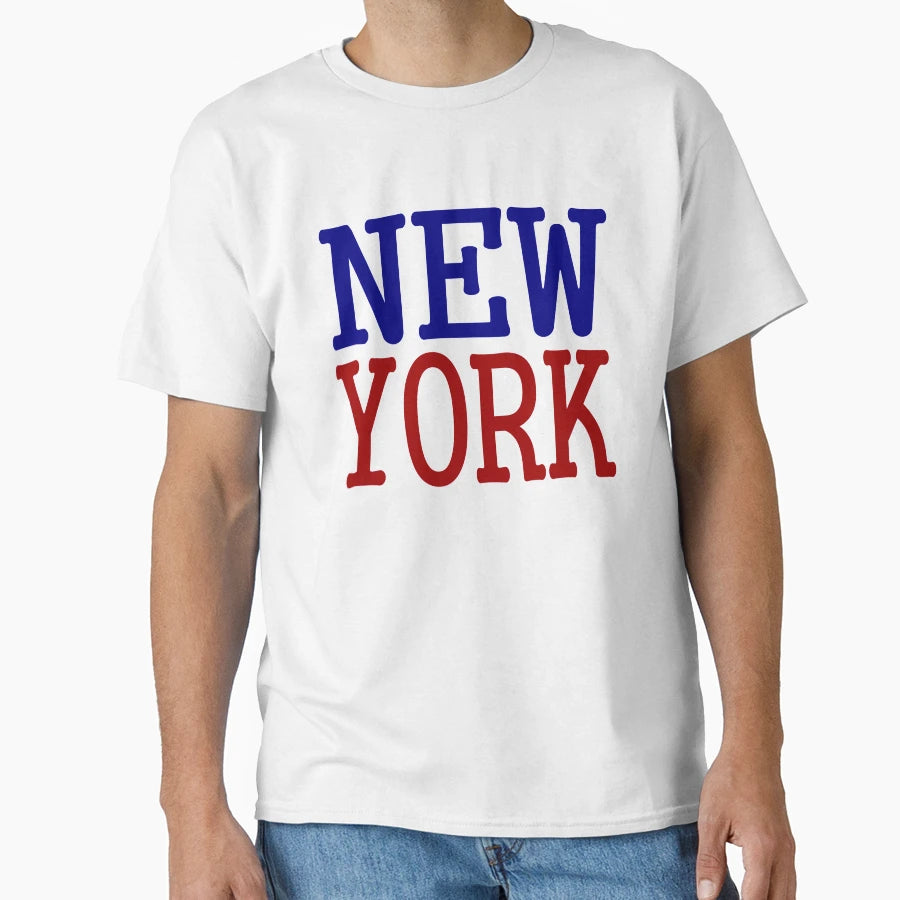 New York City Blue Red T-Shirt - Minimalist Print Men Women - T-Shirt, Sweatshirt, Hoodie