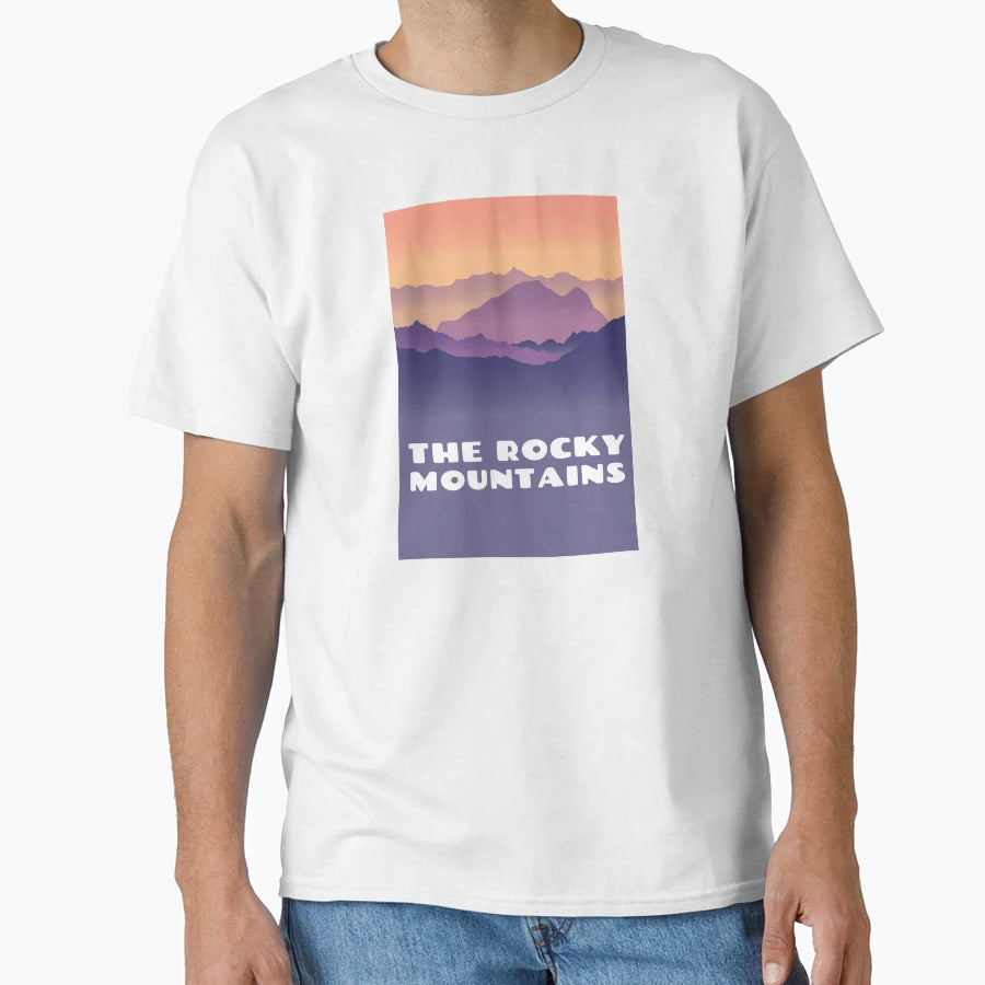 Rocky Mountains Morning Skies T-Shirt - Aesthetic Graphic for Adults - T-Shirt, Sweatshirt, Hoodie