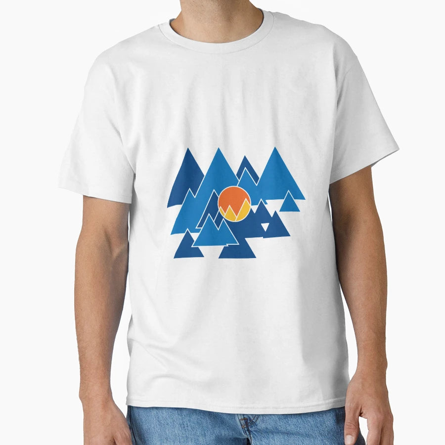 Mountain Geo T-Shirt - Minimalist Print Unisex - T-Shirt, Sweatshirt, Hoodie