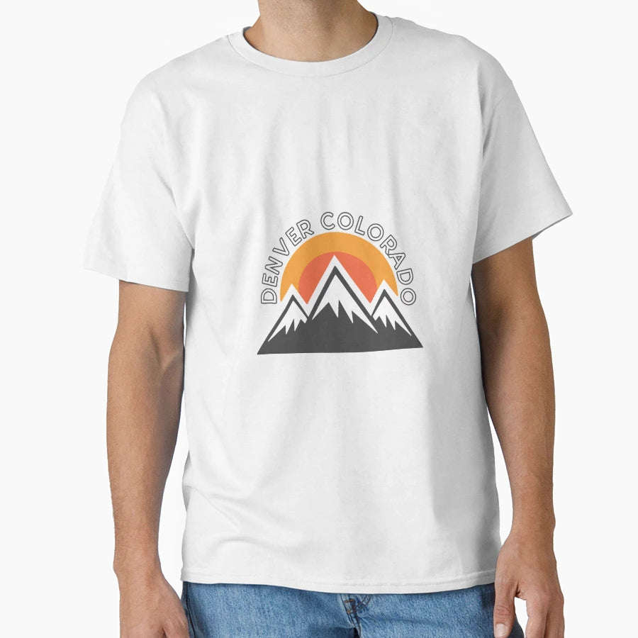 Denver Colorado Mountains T-Shirt - Fun Novelty Design Unisex - T-Shirt, Sweatshirt, Hoodie