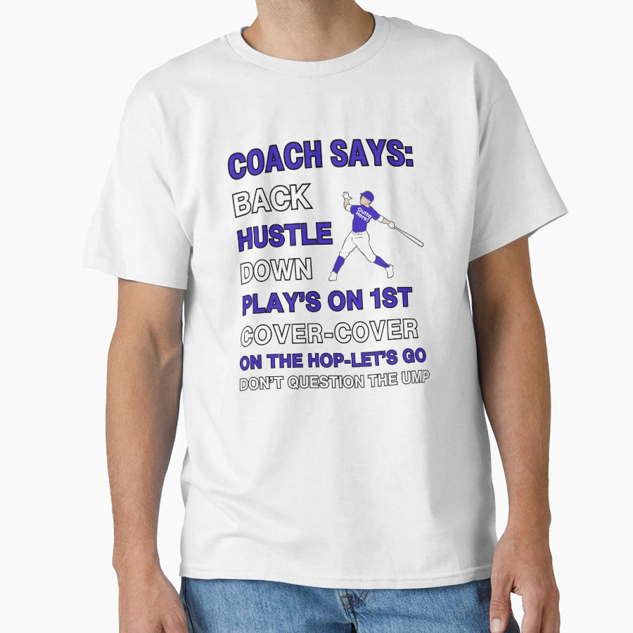 Baseball Coach Motivational Dugout T-Shirt - Custom Art Print Men Women - T-Shirt, Sweatshirt, Hoodie