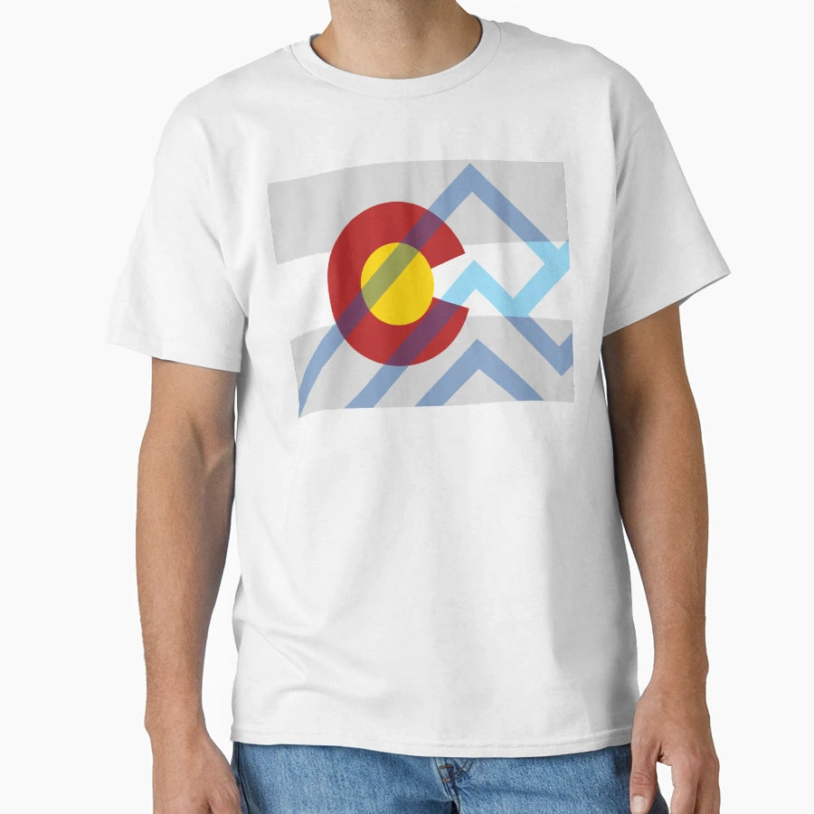 Colorado Mountains T-Shirt - Minimalist Print Men Women - T-Shirt, Sweatshirt, Hoodie