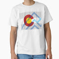 Colorado Mountains T-Shirt - Minimalist Print Men Women - T-Shirt, Sweatshirt, Hoodie