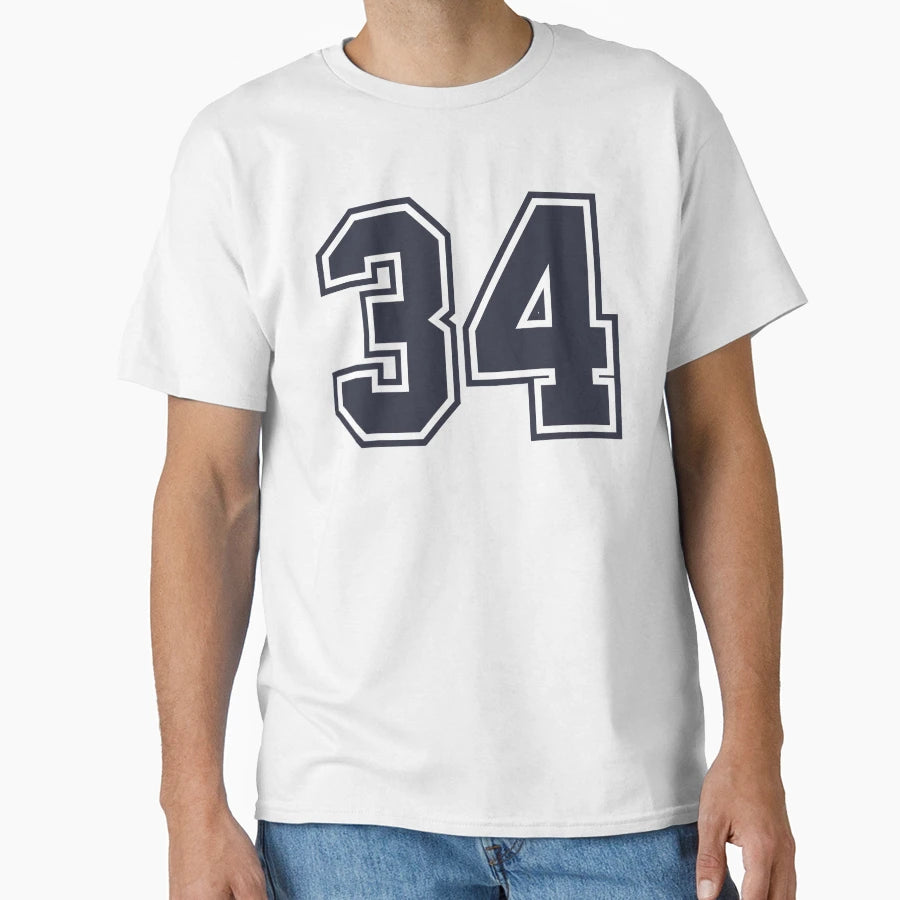 34 Sports Number Thirty Four T-Shirt - Fun Novelty Design Unisex - T-Shirt, Sweatshirt, Hoodie