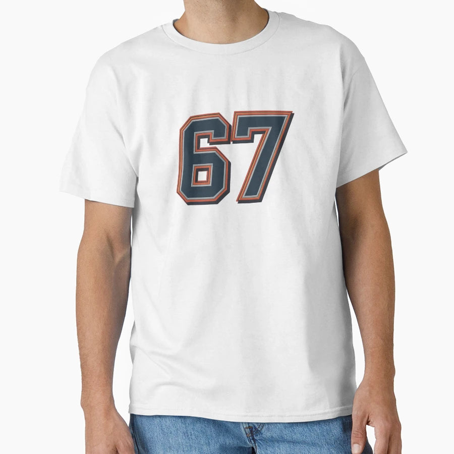 Number 67 Sporty Varsity T-Shirt - Aesthetic Graphic Men Women - T-Shirt, Sweatshirt, Hoodie