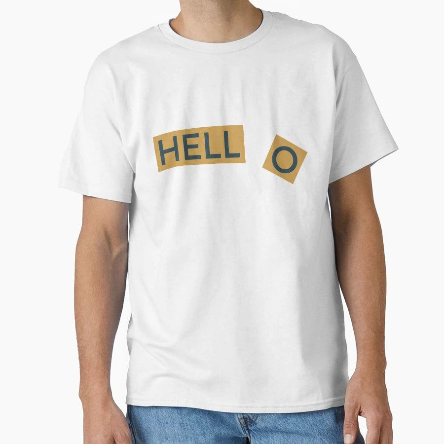 Hello Hell T-Shirt - Minimalist Print Unisex - T-Shirt, Sweatshirt, Hoodie