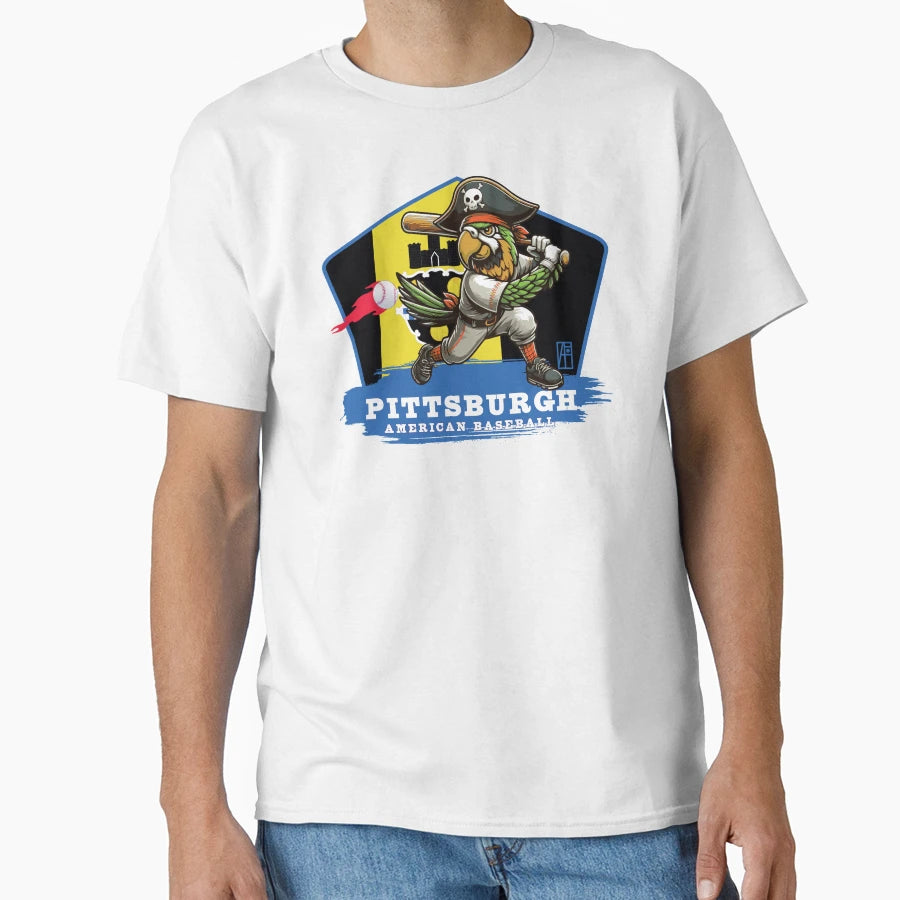 Usa American Baseball Pittsburgh T-Shirt - Streetwear Style Unisex - T-Shirt, Sweatshirt, Hoodie