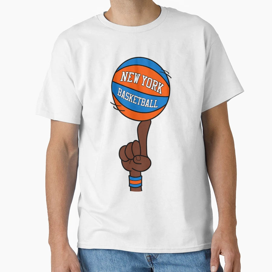 New York Basketball Finger Spin T-Shirt - Graphic Print for Adults - T-Shirt, Sweatshirt, Hoodie