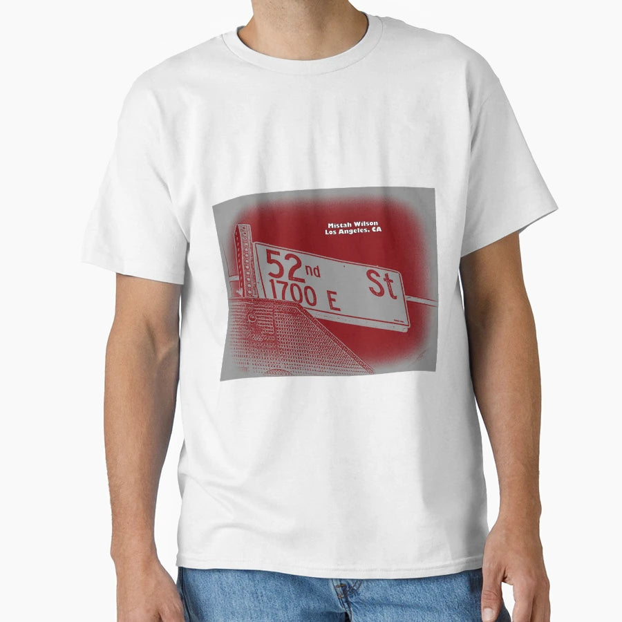 52Nd Street Los Angeles California T-Shirt - Custom Art Print Unisex - T-Shirt, Sweatshirt, Hoodie