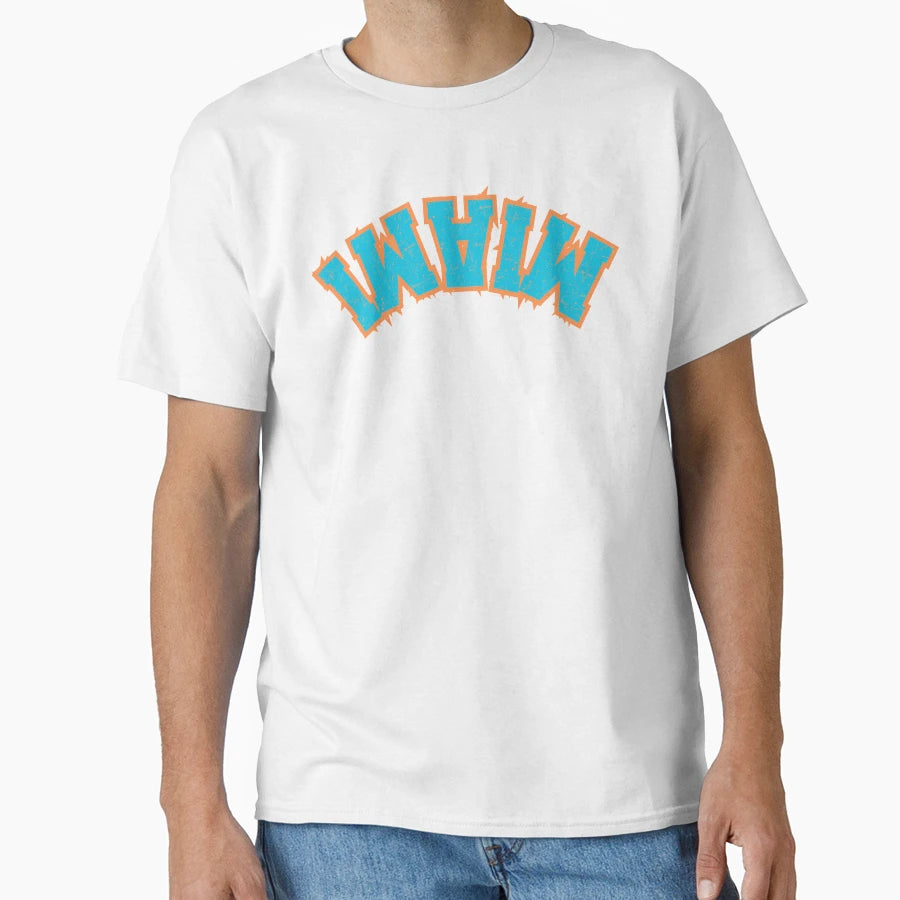 Miami Backwards Inverted Upside Down Funny T-Shirt - Unique Graphic Unisex - T-Shirt, Sweatshirt, Hoodie
