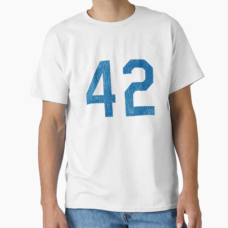 Number 42 Textured T-Shirt - Unique Graphic for Adults - T-Shirt, Sweatshirt, Hoodie