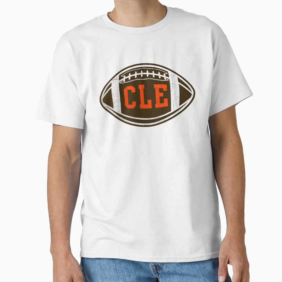 Cleveland Throwback Football T-Shirt - Novelty Apparel Men Women - T-Shirt, Sweatshirt, Hoodie