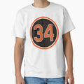 Storm Davis 34 Jersey Number T-Shirt - Novelty Apparel Unisex - T-Shirt, Sweatshirt, Hoodie