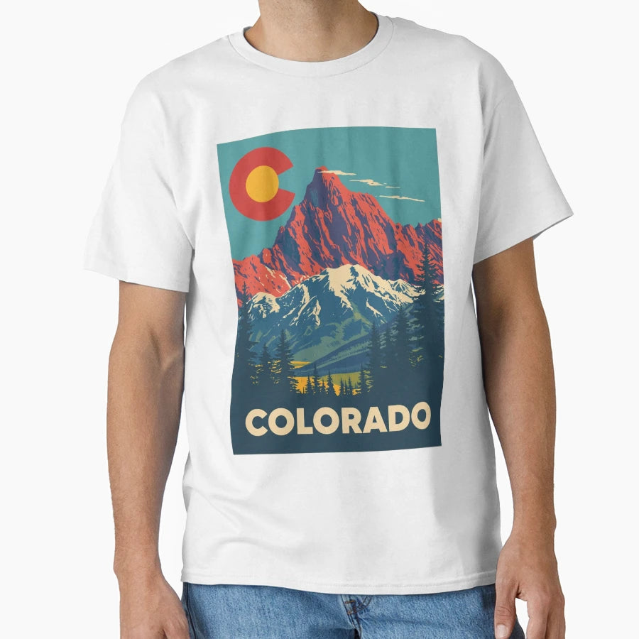 Colorado Travel Art T-Shirt - Streetwear Style Men Women - T-Shirt, Sweatshirt, Hoodie