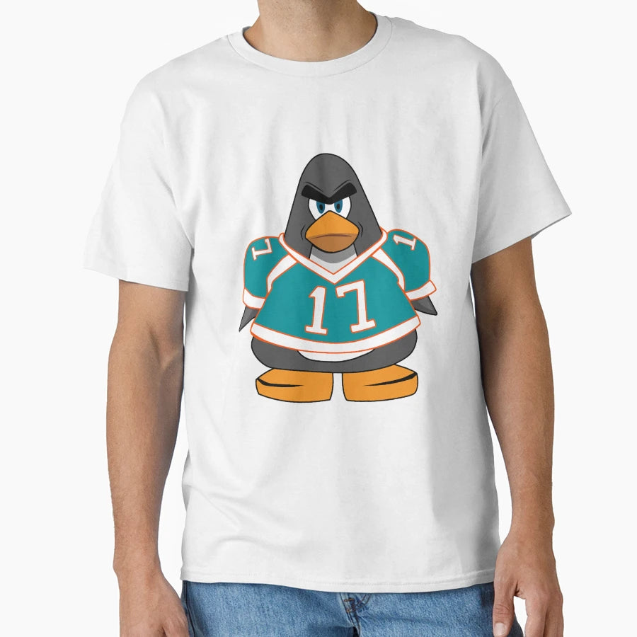 Jaylen Waddle Miami Football Penguin T-Shirt - Novelty Apparel for Adults - T-Shirt, Sweatshirt, Hoodie