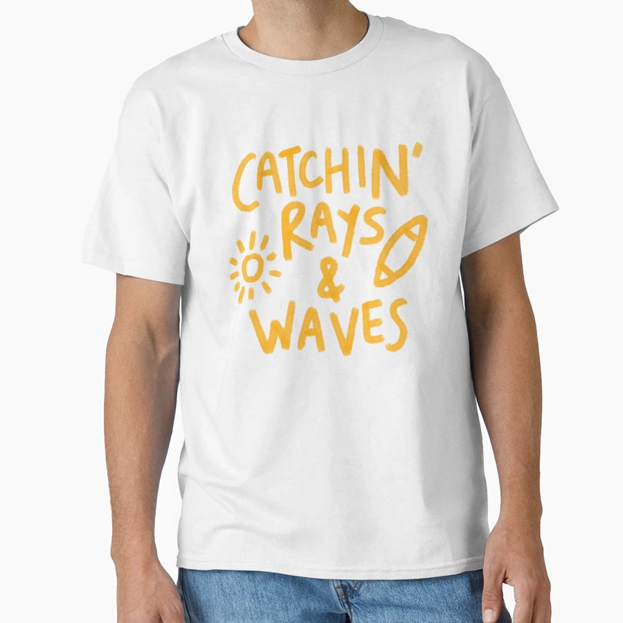 Catchin Rays Waves T-Shirt - Minimalist Print Men Women - T-Shirt, Sweatshirt, Hoodie