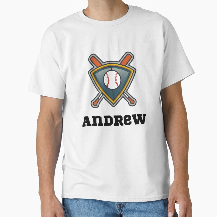 Andrew Baseball Lover T-Shirt - Minimalist Print Unisex - T-Shirt, Sweatshirt, Hoodie