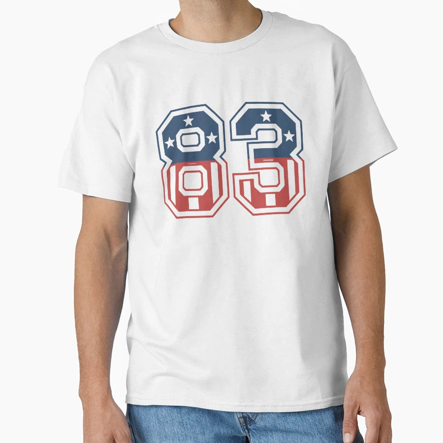 Number 83 Usa T-Shirt - Graphic Print for Adults - T-Shirt, Sweatshirt, Hoodie