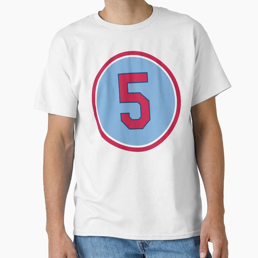 Albert Pujols 5 Jersey Number T-Shirt - Custom Art Print Unisex - T-Shirt, Sweatshirt, Hoodie