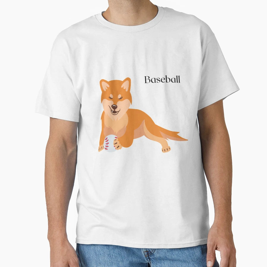Shiba Baseball Pet T-Shirt - Casual Everyday Wear Men Women - T-Shirt, Sweatshirt, Hoodie