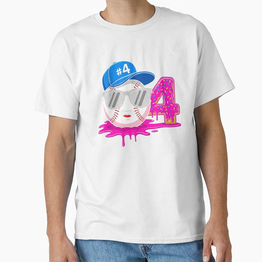 Womens Baseball 4 Year Old Ice T-Shirt - Casual Everyday Wear for Adults - T-Shirt, Sweatshirt, Hoodie