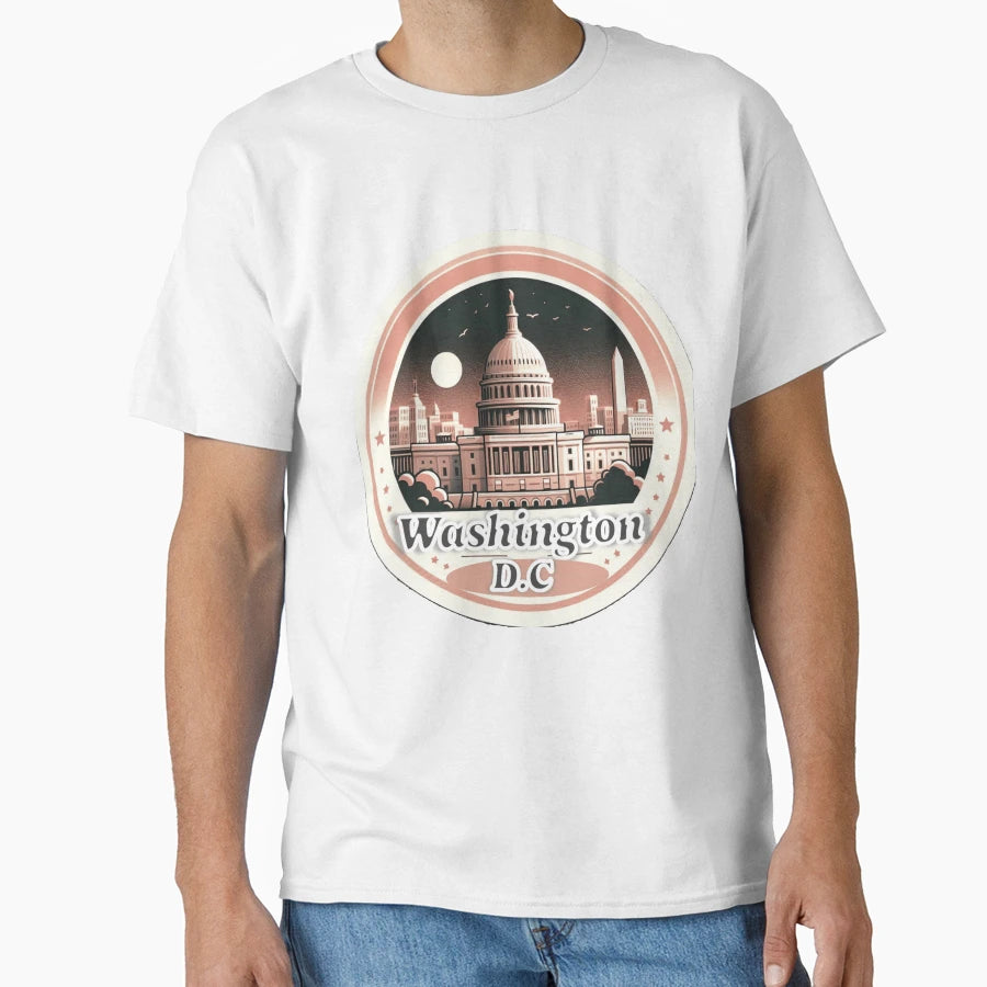 Monumental Reflections Washington D C T-Shirt - Custom Art Print Men Women - T-Shirt, Sweatshirt, Hoodie