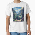 Travel Illustration Rocky Mountain T-Shirt - Streetwear Style Men Women - T-Shirt, Sweatshirt, Hoodie