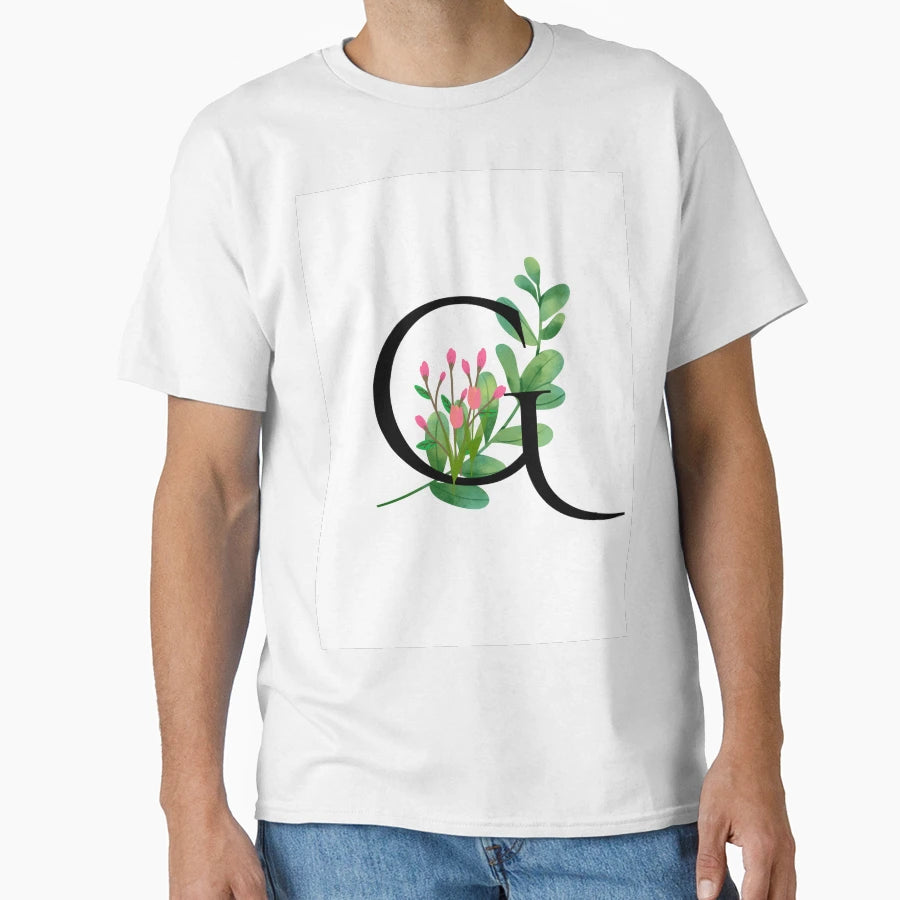 Floral G T-Shirt - Aesthetic Graphic for Adults - T-Shirt, Sweatshirt, Hoodie