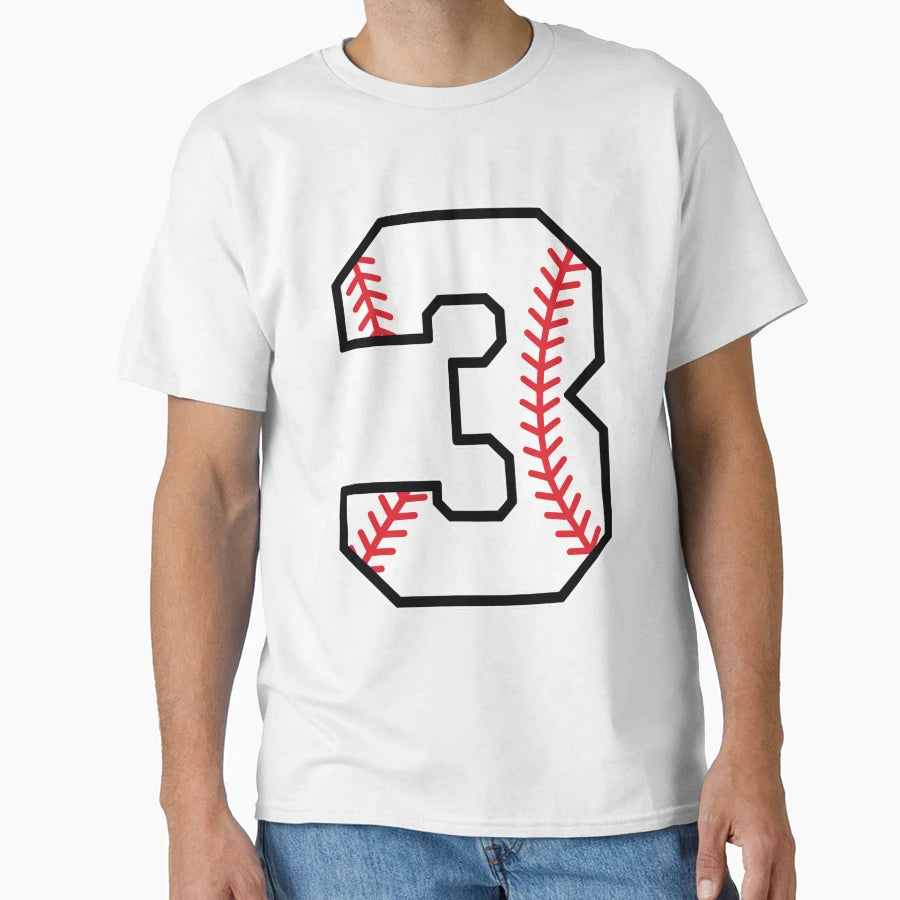 Baseball Number 3 T-Shirt - Streetwear Style Unisex - T-Shirt, Sweatshirt, Hoodie