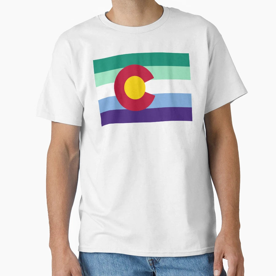 Colorado Gay Male Pride Flag T-Shirt - Casual Everyday Wear Unisex - T-Shirt, Sweatshirt, Hoodie