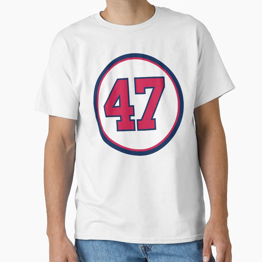 Tom Glavine 47 Jersey Number T-Shirt - Custom Art Print Unisex - T-Shirt, Sweatshirt, Hoodie