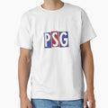 Psg Block Letter Football Club Colors T-Shirt - Casual Everyday Wear Unisex - T-Shirt, Sweatshirt, Hoodie
