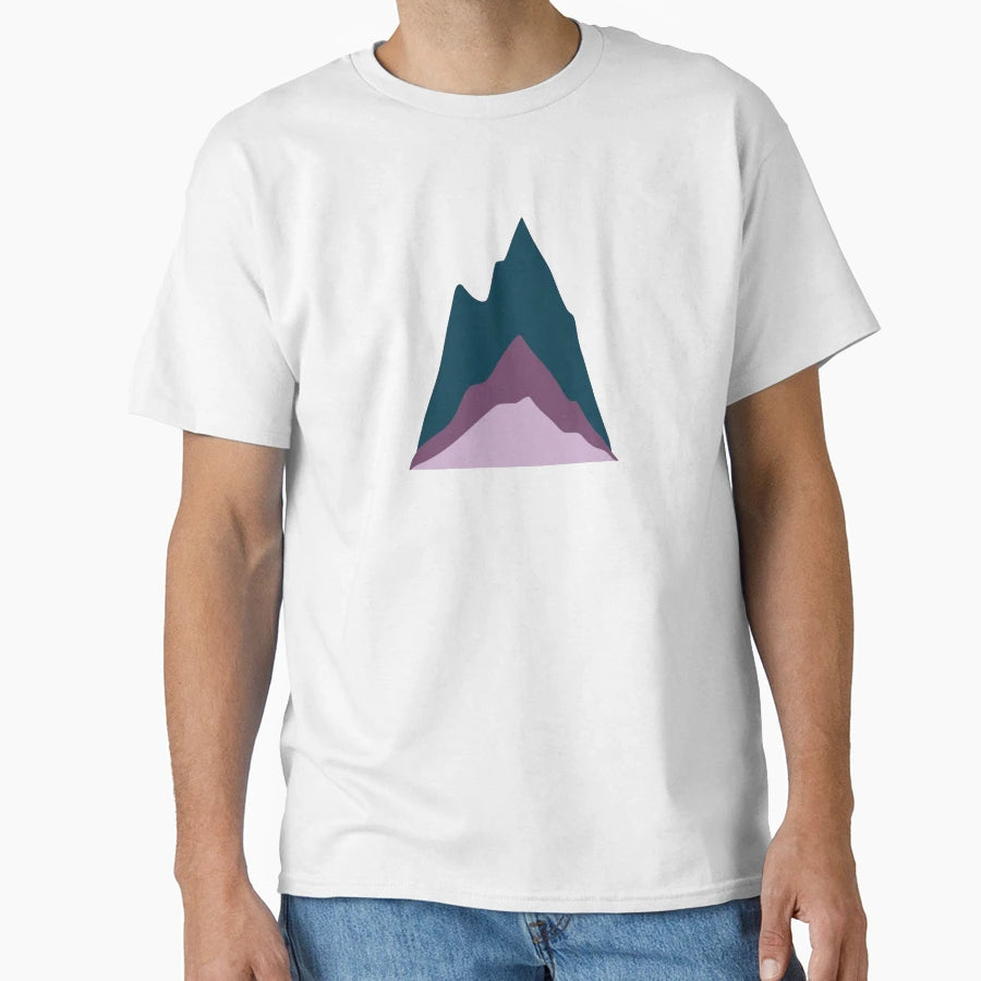 Mountains Maroon T-Shirt - Aesthetic Graphic Unisex - T-Shirt, Sweatshirt, Hoodie