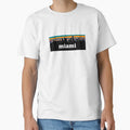 Miami Cityscape Football T-Shirt - Custom Art Print Men Women - T-Shirt, Sweatshirt, Hoodie