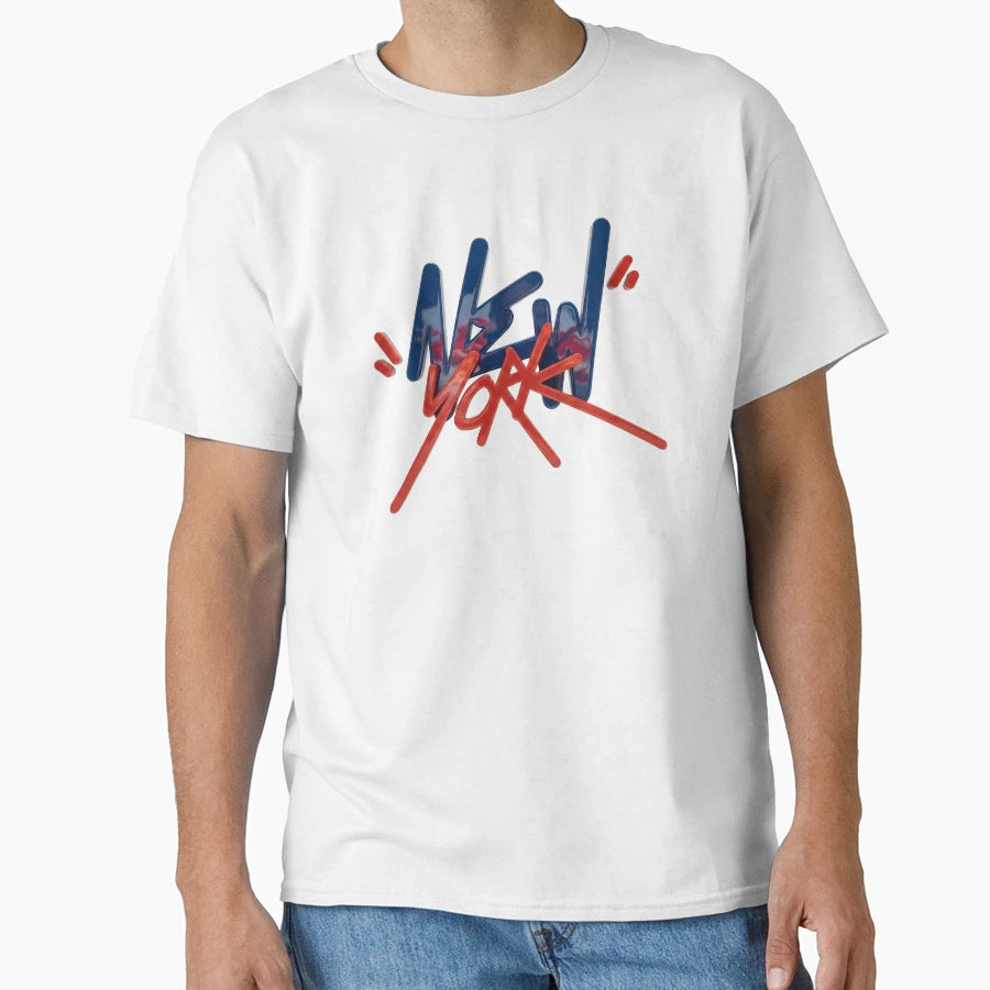 New York Typography 3D Graffiti T-Shirt - Minimalist Print Unisex - T-Shirt, Sweatshirt, Hoodie