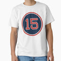 Dustin Pedroia 15 Jersey Number T-Shirt - Casual Everyday Wear for Adults - T-Shirt, Sweatshirt, Hoodie