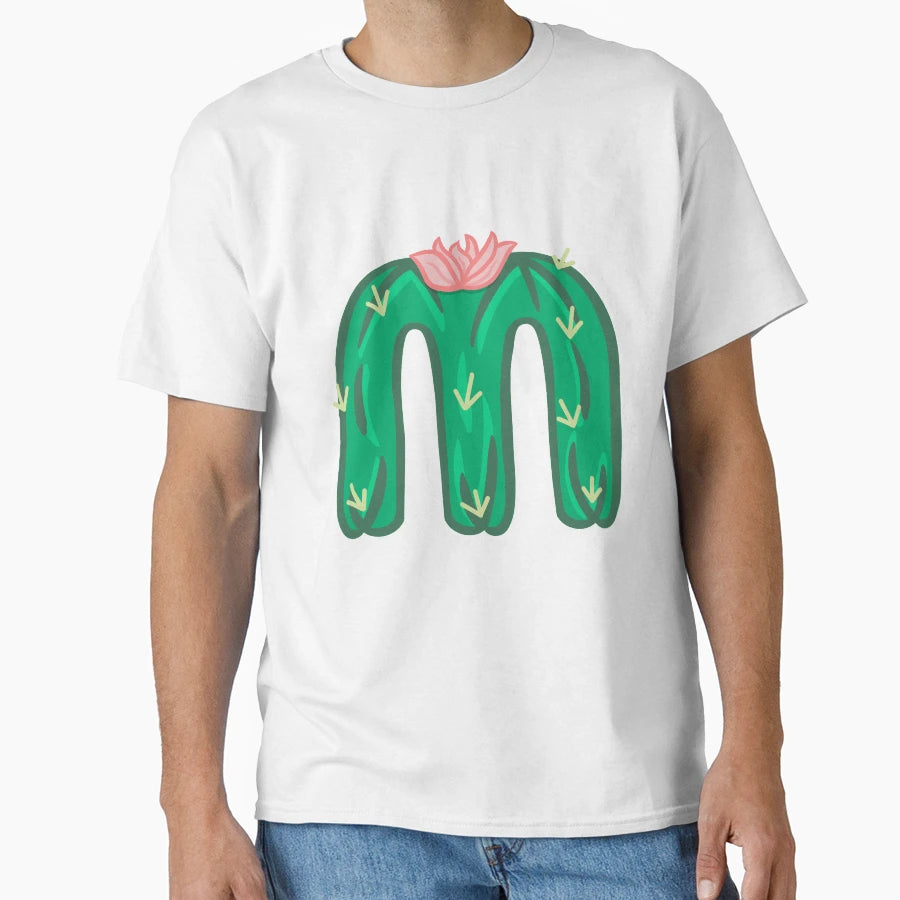 M Cactus Letter T-Shirt - Unique Graphic Unisex - T-Shirt, Sweatshirt, Hoodie