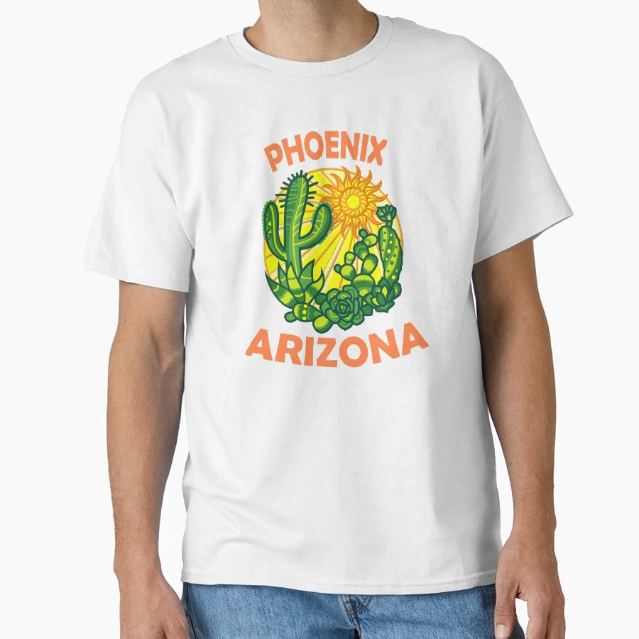 Phoenix Arizona Cactus Desert Sun T-Shirt - Streetwear Style Men Women - T-Shirt, Sweatshirt, Hoodie
