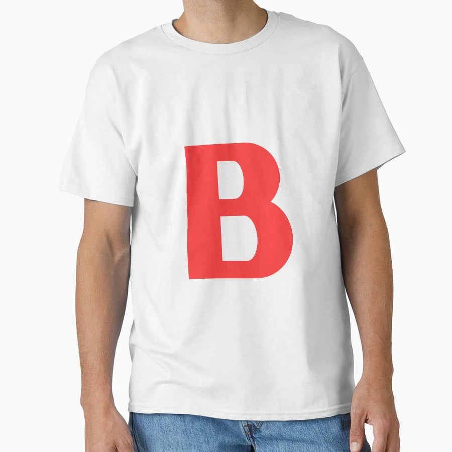 Big Red Alphabet Letter B T-Shirt - Graphic Print Unisex - T-Shirt, Sweatshirt, Hoodie