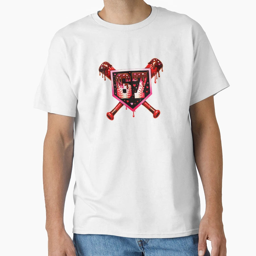 67 Baseball Number Chocolate Drip T-Shirt - Graphic Print for Adults - T-Shirt, Sweatshirt, Hoodie