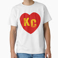 Kc Red Yellow Heart Kansas City T-Shirt - Streetwear Style Unisex - T-Shirt, Sweatshirt, Hoodie
