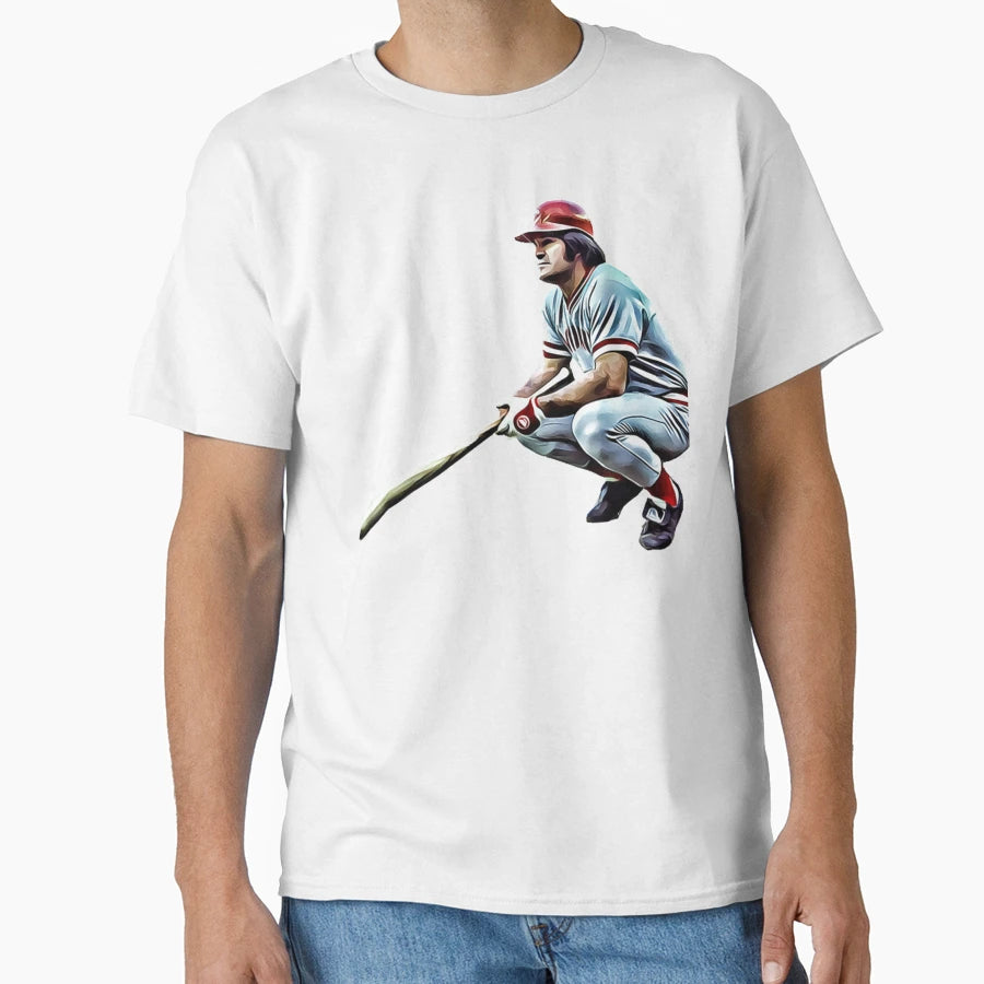Pete Rose Hit King Charlie Hustle T-Shirt - Novelty Apparel for Adults - T-Shirt, Sweatshirt, Hoodie