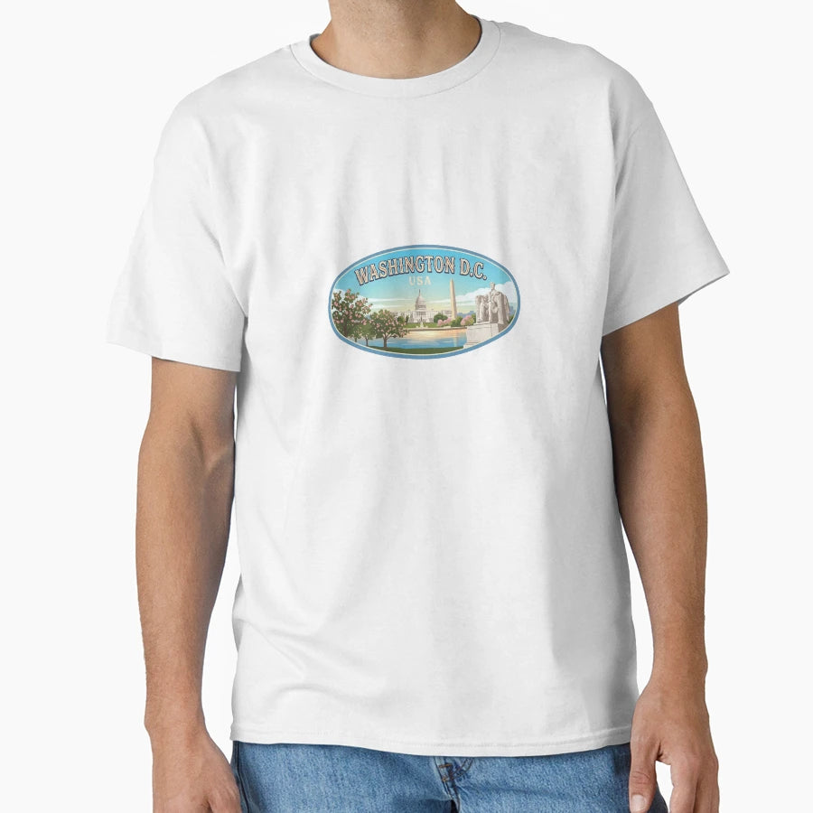 Washington D C Travel T-Shirt - Fun Novelty Design Unisex - T-Shirt, Sweatshirt, Hoodie