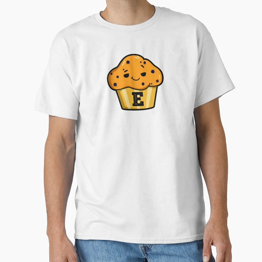 Alphabet Letter E Muffin T-Shirt - Aesthetic Graphic for Adults - T-Shirt, Sweatshirt, Hoodie