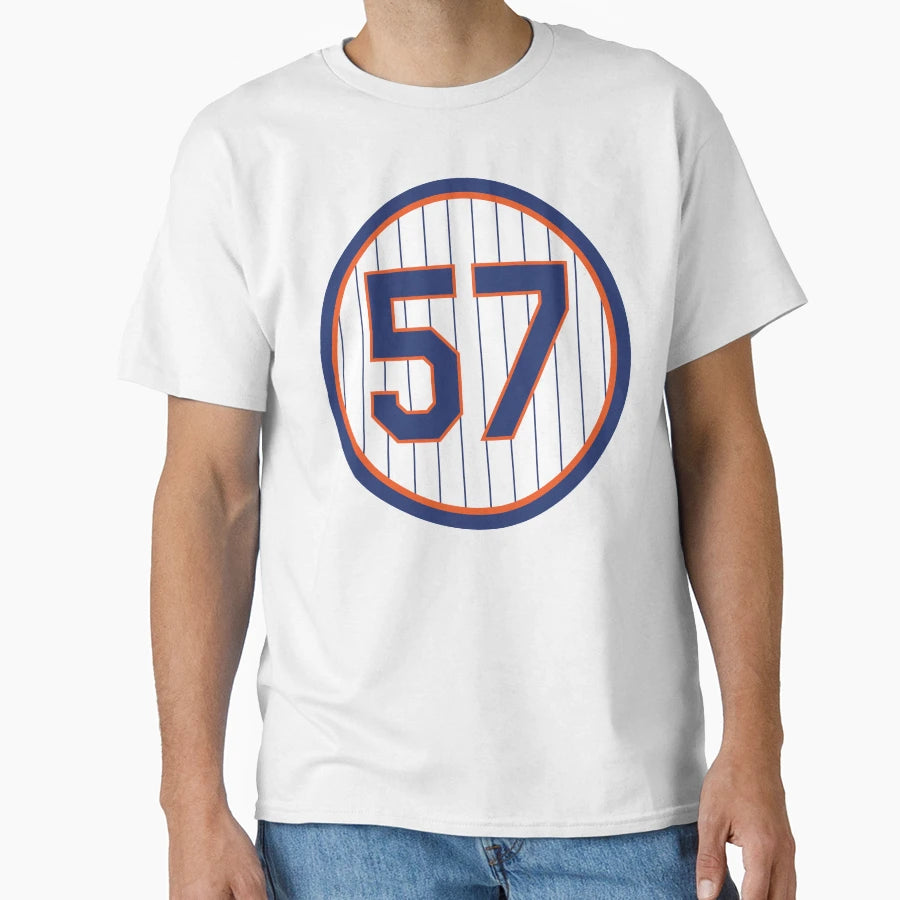 Johan Santana 57 Jersey Number T-Shirt - Fun Novelty Design Unisex - T-Shirt, Sweatshirt, Hoodie