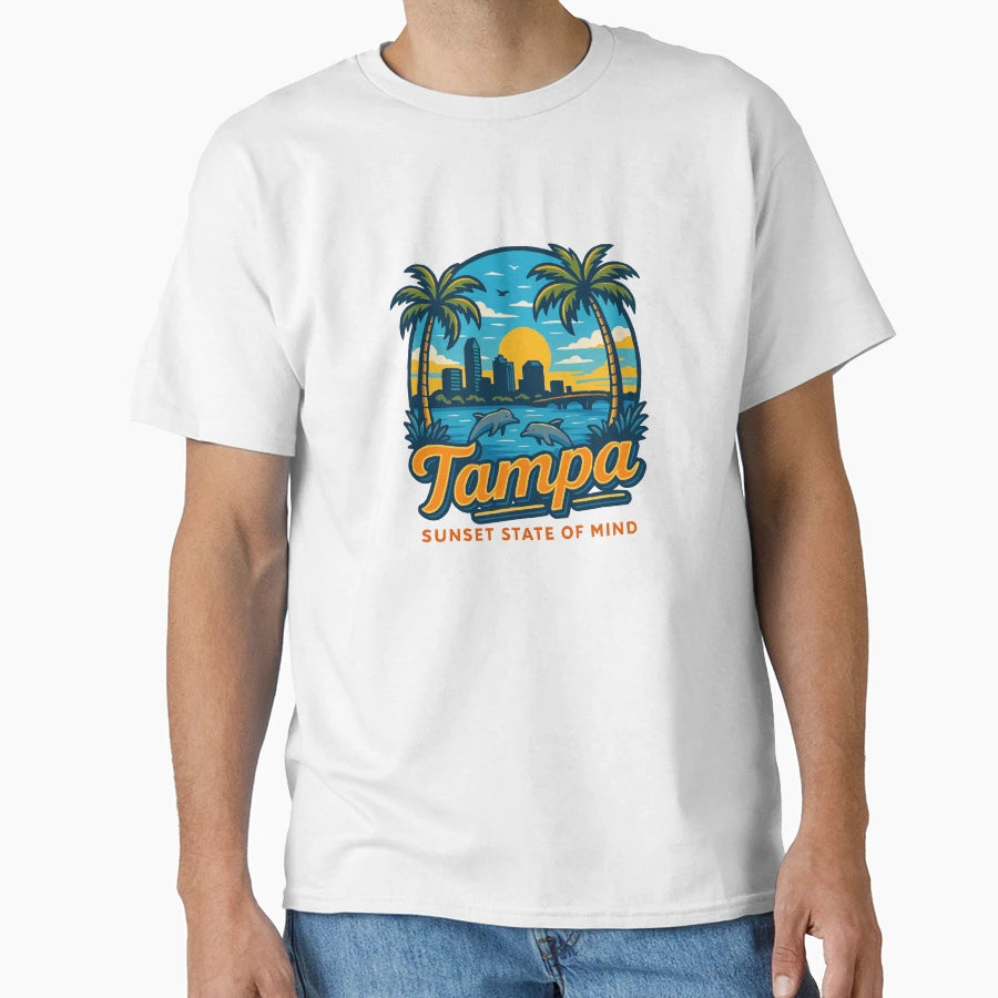 Tampa Florida T-Shirt - Custom Art Print Men Women - T-Shirt, Sweatshirt, Hoodie