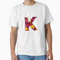 K Letter Monogram T-Shirt - Aesthetic Graphic for Adults - T-Shirt, Sweatshirt, Hoodie