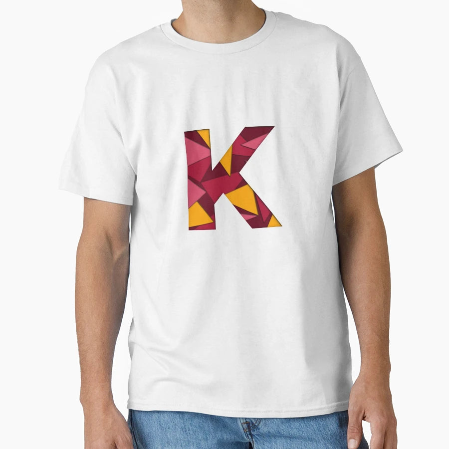 K Letter Monogram T-Shirt - Aesthetic Graphic for Adults - T-Shirt, Sweatshirt, Hoodie